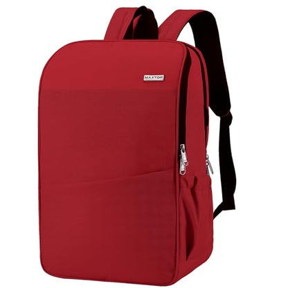 MAXTOP Deep Storage Laptop Backpack Business Anti-theft Backpacks[Water Resistant] College School Computer Bookbag Fits 17 Inch Laptop - color: Ruby Red, size: 17 inch, style: Daypack Backpacks