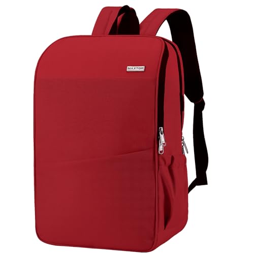 MAXTOP Deep Storage Laptop Backpack Business Anti-theft Backpacks[Water Resistant] College School Computer Bookbag Fits 17 Inch Laptop - color: Ruby Red, size: 17 inch, style: Daypack Backpacks