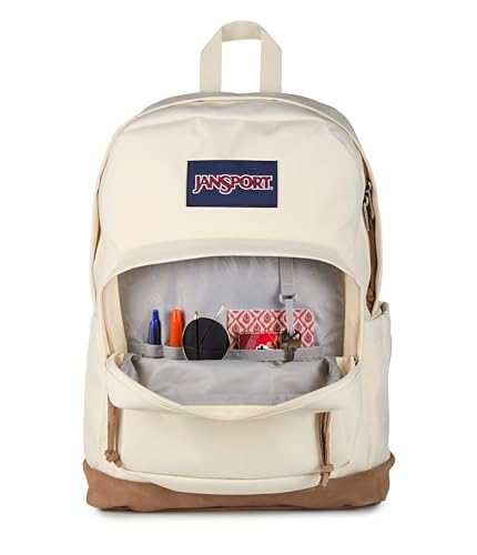 JanSport Right Pack Backpack - Durable Daypack with Padded 15" Laptop Sleeve, Spacious Main Compartment & Integrated Water Bottle Pocket - Moon Flower - color: Moon Flower