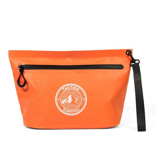 Tactiko 3L Heavy-Duty Zipper Pouch – Splash-Resistant Gear Organizer - color: Orange