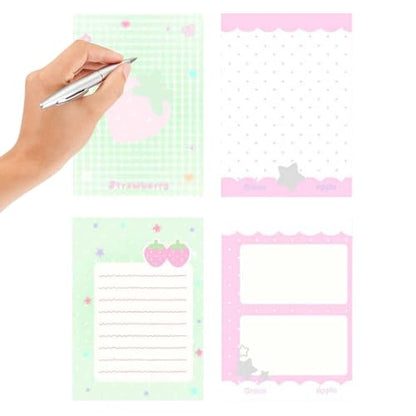 Cute Binder | M5 6-Hole Transparent Cute Binder,School Note Supplies | for School Home Study Work Business Travel Daily Weekly Monthly Filing Desk Backpack Purse Tote