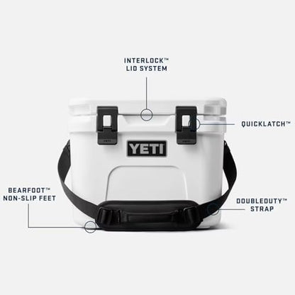 YETI Roadie 15 Hard Cooler with DoubleDuty Shoulder Strap - color: Black Forest Green