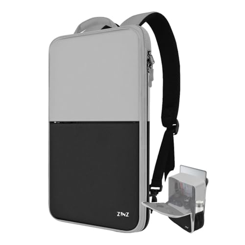 ZINZ Slim & Expandable Laptop Backpack 17 inch Travel Business Backpack Water Resistant Daypack Bookpack for Most 17 inch NoteBooks，Gray&Black - color: Gray Black