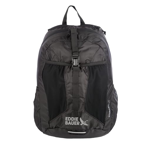 Eddie Bauer Stowaway Packable Backpack | Travel | Outdoor | Lightweight | Foldable | Durable | Ripstop Polyester | 30L - Onyx Black - color: Onyx, size: 30L
