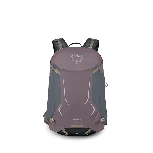 Osprey Hikelite 28L Durable Hiking Backpack - Travel Daypack with Rain Cover for Men and Women, Graphite Purple - color: Graphite Purple, style: 28l