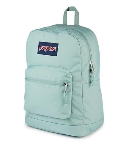JanSport Cross Town Plus Backpack - Large Main Compartment, Side Water Bottle Pocket, 15-Inch Padded Laptop Sleeve - Faded Sage - color: Faded Sage