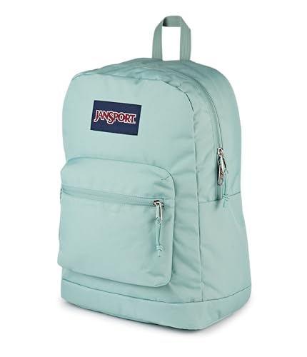 JanSport Cross Town Plus Backpack - Large Main Compartment, Side Water Bottle Pocket, 15-Inch Padded Laptop Sleeve - Faded Sage - color: Faded Sage