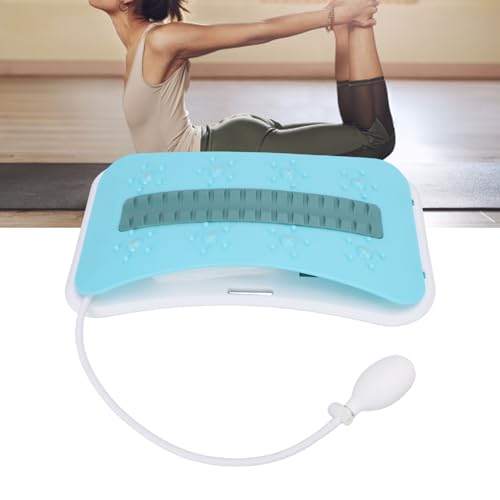 banapoy Back Stretcher for Lower Back Pain Relief, Pneumatic Adjustable Arch Lumbar Support with Manual Air Pump, Back Cracking Device, Ergonomic Spine Decompression Board