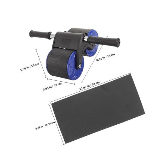 VOSAREA Automatic Rebound Abdominal Muscle Wheel Roller with Dual Wheels and Knee Pad, Silent Core Strength Fitness Equipment for Home and Gym Workout