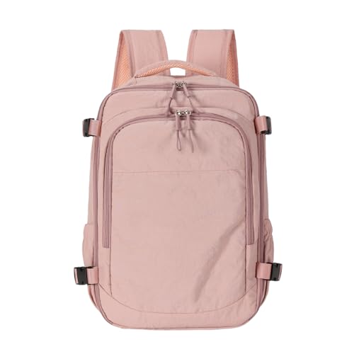 Travel Backpack For Women Men,Airline Approved Carry on Backpack,Casual Daypack for Business Travel Essentials (Pink) - color: Pink