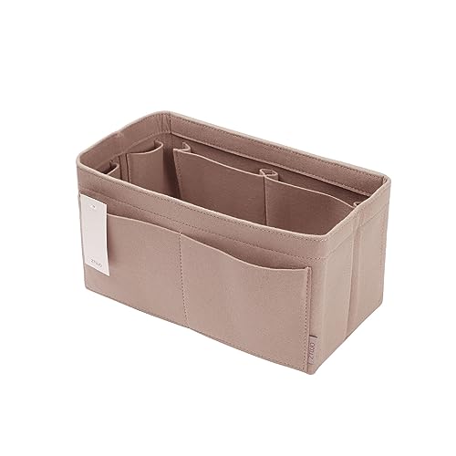 ZTUJO Felt Purse Organizer, Multi Pocket Bag in Bag Organizer For Tote & Handbag Shaper, Speedy 30, Speedy 35 and Speedy 40 - color: Beige, size: Slender Medium