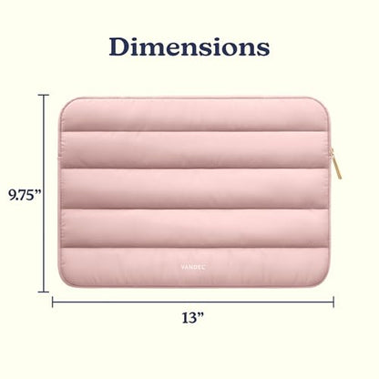 Vandel The Original Puffy Laptop Sleeve Case, 13-14 inch Laptop Sleeve Bag Case 13.3 Inch, Compatible with MacBook Air 13, Pro 14/13 iPad Pro 12.9, HP Dell ASUS, Computer Bag Cover - color: h. Pink, size: 13-14 Inch