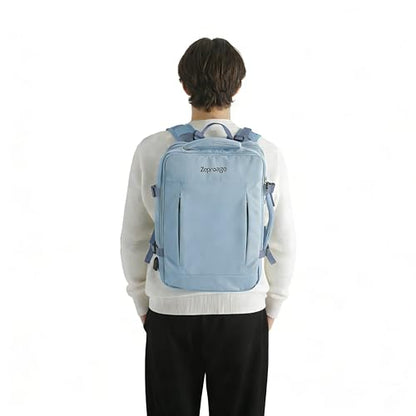 Travel Backpack, Expandable Large Capacity Business Work, Water Repellent Carry On Daypack with USB Charging Port, Fit 17 Inch Laptop, Bag for Men and Women, Sky Blue - color: Sky Blue