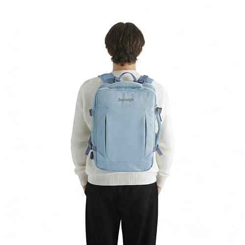 Travel Backpack, Expandable Large Capacity Business Work, Water Repellent Carry On Daypack with USB Charging Port, Fit 17 Inch Laptop, Bag for Men and Women, Sky Blue - color: Sky Blue
