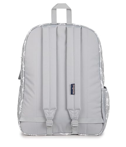 JanSport Cross Town Backpack - Simple Bag for Everyone with 1 Main Compartment, Front Utility Pocket - Premium Class Accessories - Flutter By Grey - color: Flutter By Grey