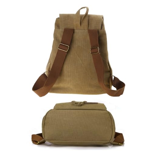 Stylish Canvas Backpack for Women Travel Daypack Trendy School Bag with Spacious Storage - color: Black