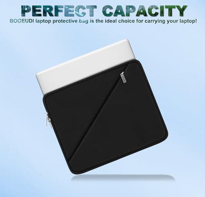 Laptop Sleeve Case 15.6 inch, Traveling Carrying Computer Sleeve Bag with Zippered Pocket, Shockproof Protective Laptop Cover Compatible for Apple Notebook, HP, Dell, Acer, Asus, Lenovo, Black - color: Black, size: 15.6 inch