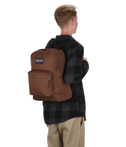 JanSport SuperBreak Plus Backpack with Padded 15-inch Laptop Sleeve and Integrated Bottle Pocket - Spacious and Durable Daypack for Work and Travel - Basic Brown - color: Basic Brown