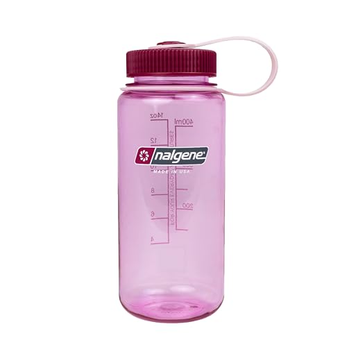 Nalgene 16 oz Wide Mouth Water Bottle | Slim Cup Holder Size, BPA-Free, Durable & Leak Proof, Lightweight Travel Bottle, Cosmo - color: Cosmo, size: 16 Ounces