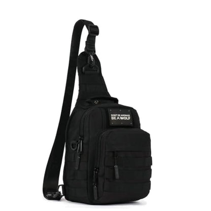 WOLFpak Tactical Sling Bag for Concealed Carry, EDC | Everday Crossbody Daypack - color: Alpha Black