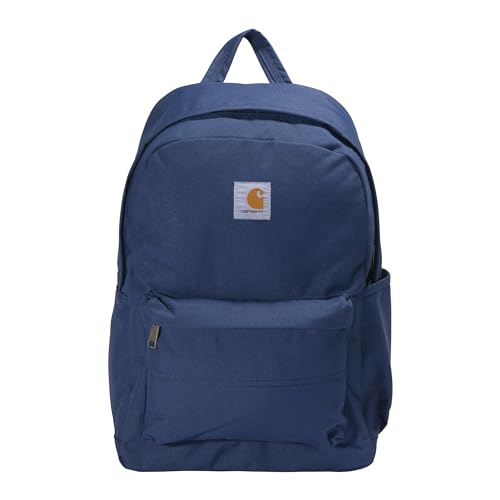 Carhartt 21L Classic Laptop Backpack, Durable Water-Resistant Pack with Laptop Sleeve, Blue - color: Blue, size: One Size