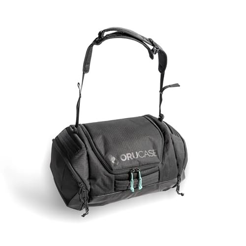 ORUCASE Janus Duffel Bag 55L – Multi-Sport Gear Duffel with Ventilated Shoe Pockets, Removable Stuff Sacks & Convertible Backpack Straps – Travel Gym Bag for Cycling, Running & Skiing - Black - color: Black, size: 55L
