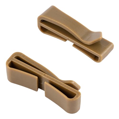 TACNEX Tactical Backpack Strap Clip Webbing Keeper Holder MOLLE Belt Hook Retainer Harness/Sling/Bag/Military Strap Stays - color: Coyote Brown, size: 1"