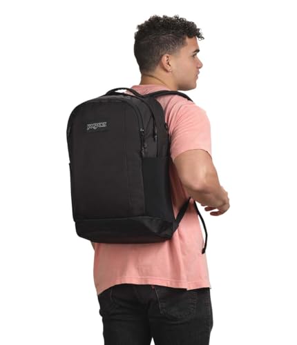 JanSport Inbound Pack – Large Main Compartment, Dual Water Bottle Pockets, and Dedicated 15-Inch Padded Laptop Pocket, Black - color: Black