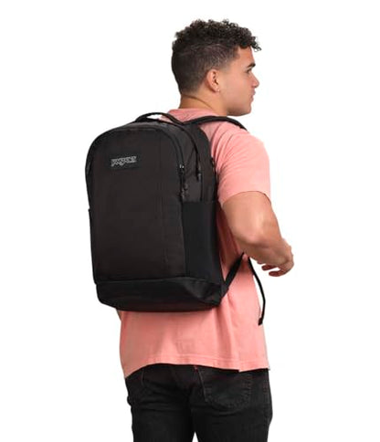 JanSport Inbound Pack – Large Main Compartment, Dual Water Bottle Pockets, and Dedicated 15-Inch Padded Laptop Pocket, Black - color: Black