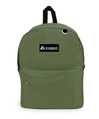 Everest 2045CR Classic Backpack, 16.5", Olive - color: Olive, size: One Size