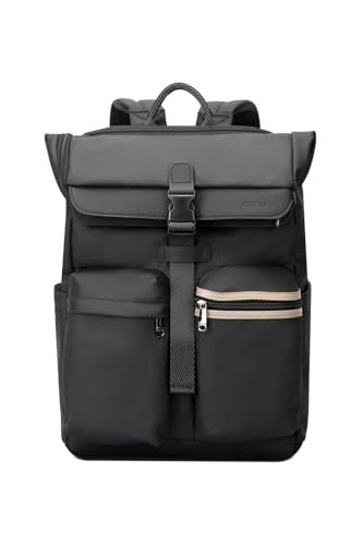 BOPai Men's Shock Absorbing Commute Backpack, 55.8% Weight Reduction Expandable 25L-30L Roll Top Laptop Backpack, Water & Scratch Resistant Tech Fabric, Water Bottle for Business & Daily Trip
