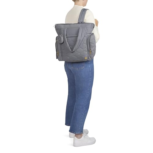 HUGGIES unisex-adult Cozy Hugpack Tote Diaper Bag - color: Quiet Smoke Quilted