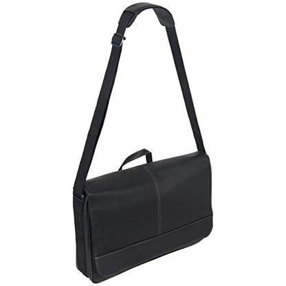 Kenneth Cole REACTION Out Of The Bag Manhattan Colombian Leather RFID 15.6" Laptop Briefcase - color: Black