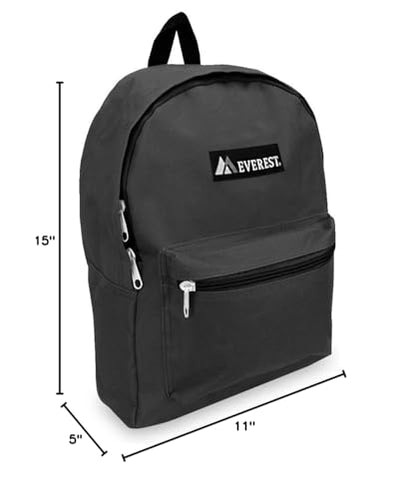 Everest 1045K Basic Backpack, 15", Charcoal - color: Charcoal