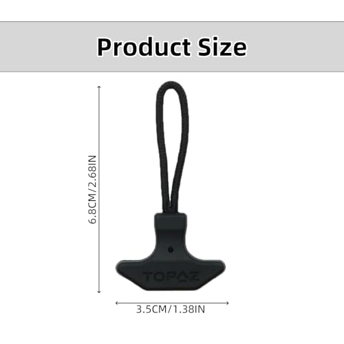 8 PCS Heavy Duty T Bar Zipper Pulls TPU Reinforced Cord Ends for Backpack Replacement Universal Zipper Tab Extenders