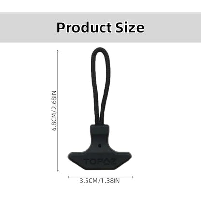 8 PCS Heavy Duty T Bar Zipper Pulls TPU Reinforced Cord Ends for Backpack Replacement Universal Zipper Tab Extenders