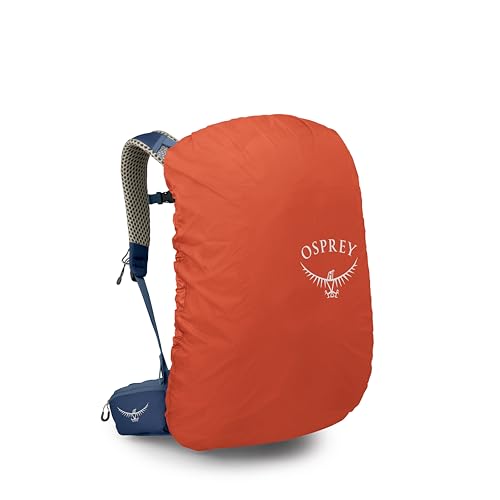 Osprey Stratos 34L Men's Hiking Backpack - Camping Bag with Waterproof Raincover, Bottle Pockets, & Gear Straps, Nirvana Blue - color: Nirvana Blue, style: 34l