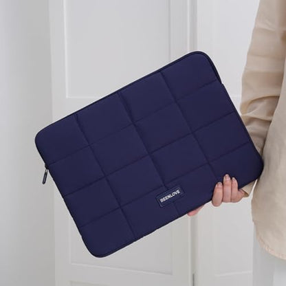 Puffy Laptop Sleeve 14 Inch Matte Navy, Waterproof Carrying Case Bag for Women, Fluffy Computer 14 HP Case, Compatible with MacBook Pro 14 Inch, MacBook Air M2 M1, Asus/Dell XPS/Lenovo - color: Matte Navy, size: 14-inch