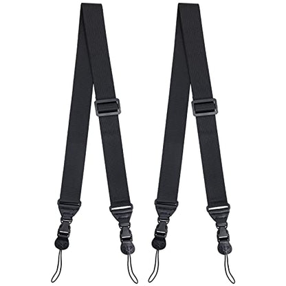 [2 Pack] Replacement Shoulder Strap Universal Adjustable Shoulder Strap for Laptop iPad Tablet Phone Case Messenger Camera Luggage Duffel Bag, Nylon Neck Strap 32"-61", Black - color: Black-2 Pack
