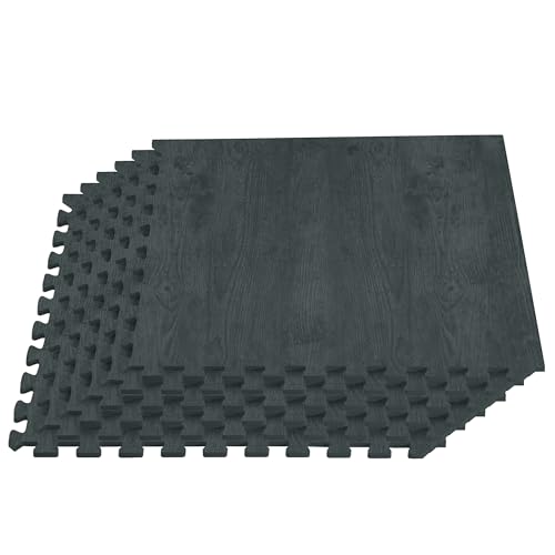 Forest Floor Farmhouse 3/8 Inch Thick Printed Foam Tiles, Premium Wood Grain Interlocking Foam Floor Mats, Anti-Fatigue Flooring – Stylish Flooring Solution - color: Countryside Flagstone, style: 100 Square Feet (25 Tiles)