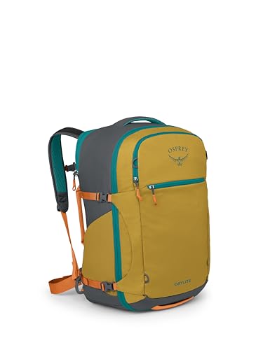 Osprey Daylite 44L Carry-On Travel Pack - Lightweight, Durable Backpack with Streamlined Design - Versatile, Spacious Bag for Weekend Trips or Business, Tumbleweed Yellow/Tunnel Vision - color: Tumbleweed Yellow/Tunnel Vision