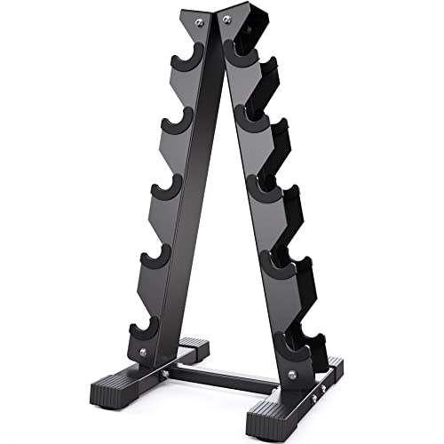 Dumbbell Rack Stand Only, Weight Rack for Dumbbells Compact A-Frame Home Gym Space Saver, 480/800 LBS Weight Capacity - style: 5 Tier - 480LBS