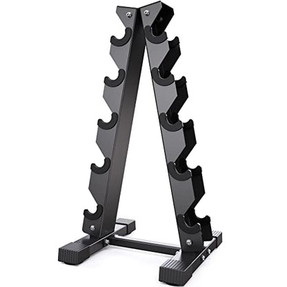 Dumbbell Rack Stand Only, Weight Rack for Dumbbells Compact A-Frame Home Gym Space Saver, 480/800 LBS Weight Capacity - style: 5 Tier - 480LBS