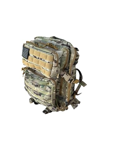40L Tactical Backpack – 900D/1000D Molle Assault Pack, 3-Day Survival, Hiking, Camping, Travel Gear (ALL-TERRAIN CAMO) - color: All-terrain Camo