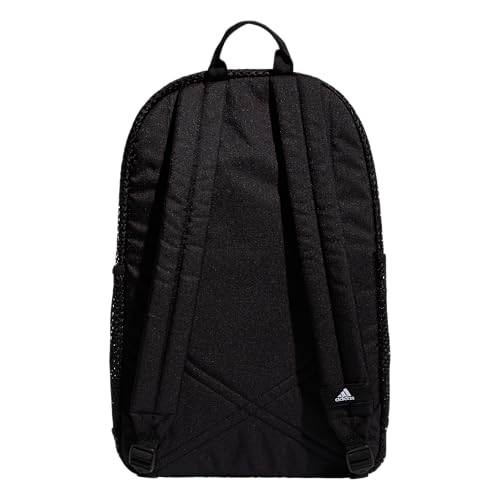 adidas Hermosa Mesh See-Through Backpack – Festival Concert Stadium Beach Bag, 29L, Black/White/2, OSFA - color: Black/White/2