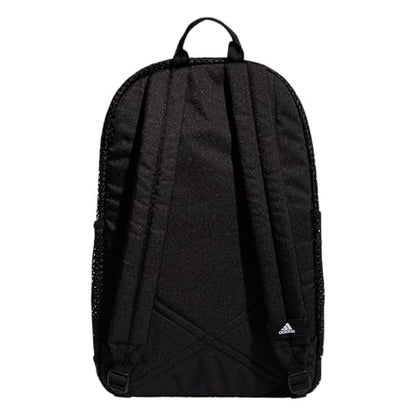adidas Hermosa Mesh See-Through Backpack – Festival Concert Stadium Beach Bag, 29L, Black/White/2, OSFA - color: Black/White/2
