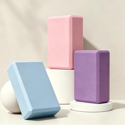 Non-Slip Yoga Block EVA Foam- 9.0"L × 5.9"W × 3.0"H, Lightweight at 0.44 lb - color: Pink, size: 0.44lb / 200g(9.0"L × 5.9"W × 3.0"H)