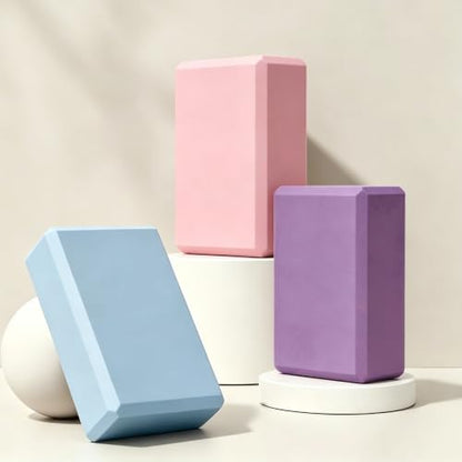 Non-Slip Yoga Block EVA Foam- 9.0"L × 5.9"W × 3.0"H, Lightweight at 0.44 lb - color: Blue, size: 0.44lb / 200g(9.0"L × 5.9"W × 3.0"H)