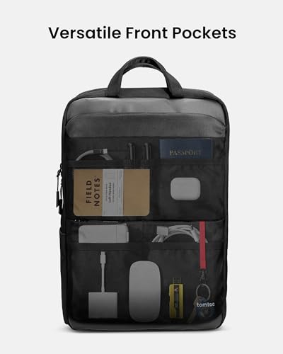 tomtoc Laptop Backpack, Laptop Bag for Men Women, 24L Everyday Computer Backpack for 16'' MacBook Pro M4, Daypack for Work, Commute, Business, College, Weekend Trip