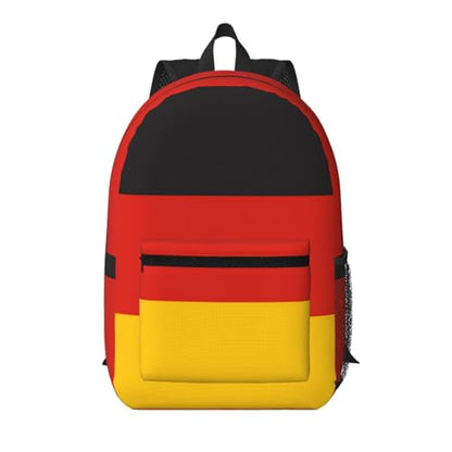 MZERSE Stylish Commuter Daypack German Flag National Banner, Laptop Backpack with Inner Pocket, Lightweight Travel Bag for Work, Trips and Gym - color: Pattern (1109)